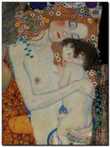 Schilderij Klimt, Mother & Child