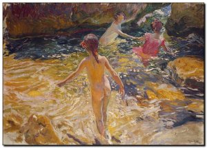 Gemälde Sorolla, Bath 1905