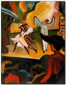 Painting Macke, Ballet Russe I 1912