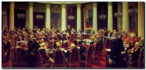 Painting Repin, Sitting of Supreme Council 1903