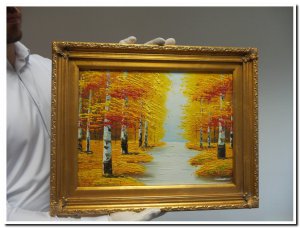 30x40cm schilderij met lijst 0000300 schilderij herfst landschap