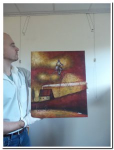 50x60cm schilderij 000028 schilderij abstract eenwieler