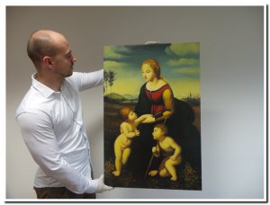 schilderij reproductie vrouw met 2 kindertjes