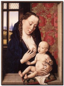 Schilderij Bouts, Mary & Child c1465