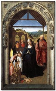 Schilderij Bouts, Nativity c1445