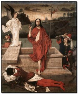 Schilderij Bouts, Resurrection 1450-60