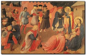 Schilderij FraAngelico, Adoration of Magi 1433