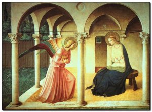 Schilderij FraAngelico, Annunciation 1430