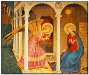 Schilderij FraAngelico, Annunciation 1432-43