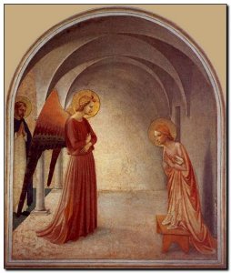 Schilderij FraAngelico, Annunciation 1441