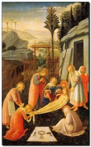 Schilderij FraAngelico, Entombment of Christ 1450