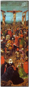 Schilderij VanEyck, Crucifixion 1425-30