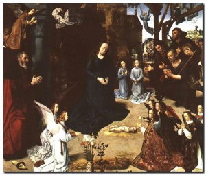 Schilderij Goes, Adoration of Shepherds 1475