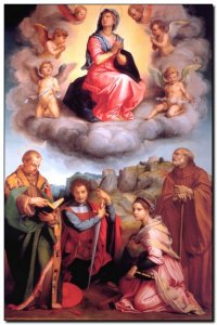 Schilderij DelSarto, Assumption of Virgin to Heave