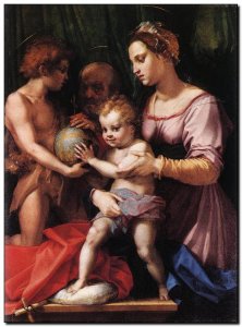 Schilderij DelSarto, Holy Family (Borgherini) 1529