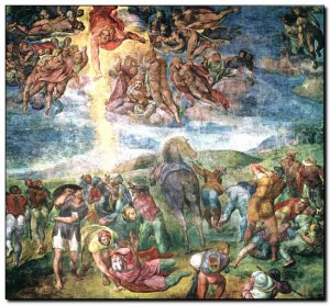 Schilderij Michelangelo, Conversion of Saul 1542
