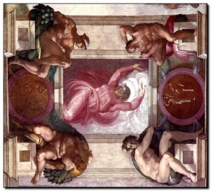 Schilderij Michelangelo, Separation of Light from