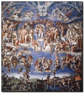 Schilderij Michelangelo, Last Judgment 1537-41